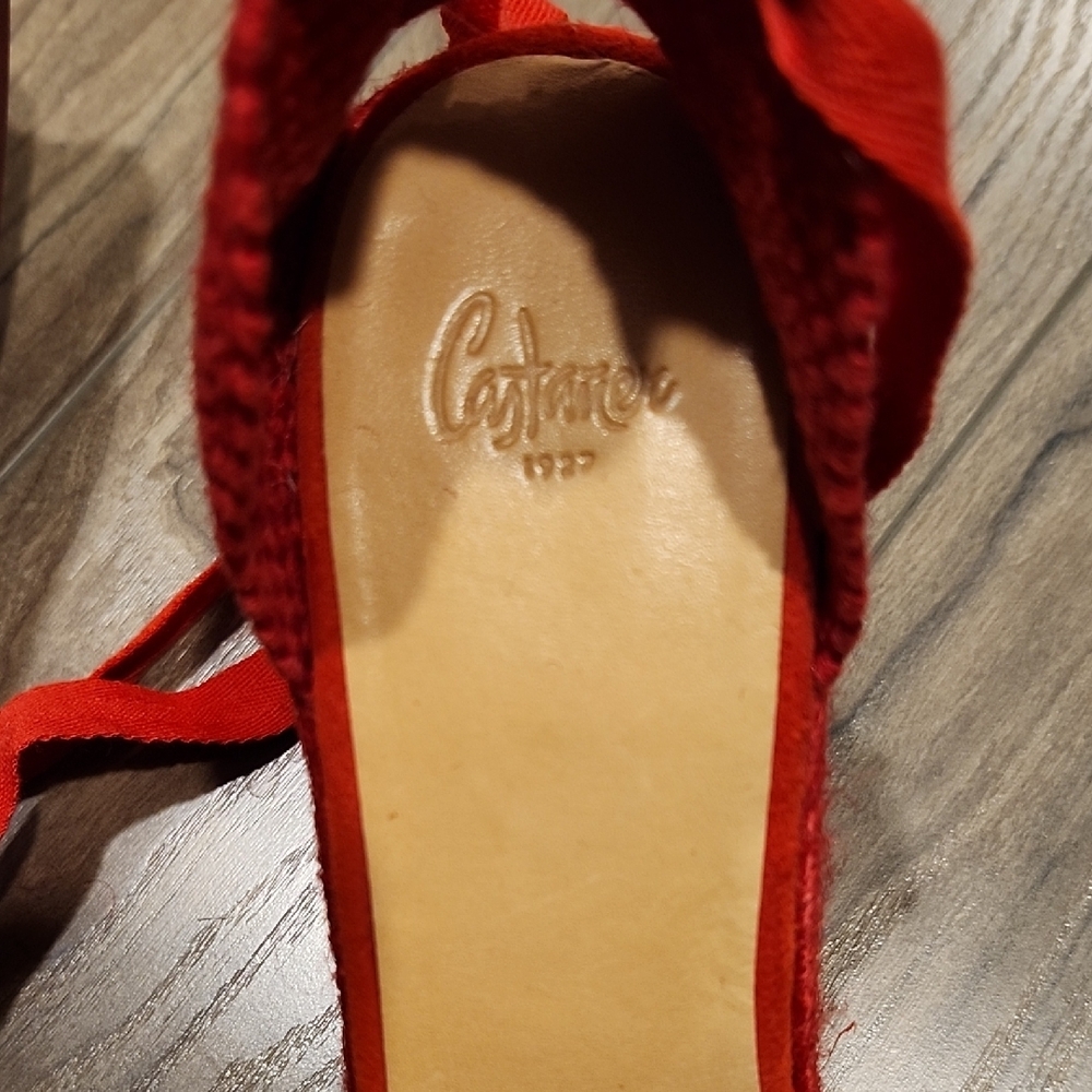 Castaner Red Espadrille Wedges. Like New! Purchased In PARIS - Picture 2 of 4